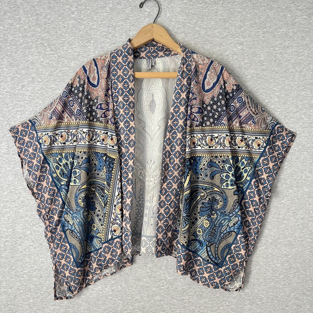 Blank London‎ Anthro Kimono Cardigan Womens OS Boho Paisley Open Lightweight